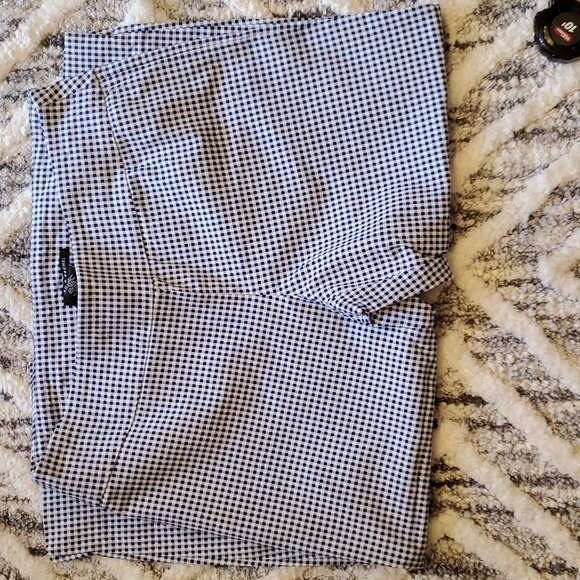 Zac & Rachel Women's Blue/White Checkered Pull-On Crop Casual Pants - Picture 4 of 10